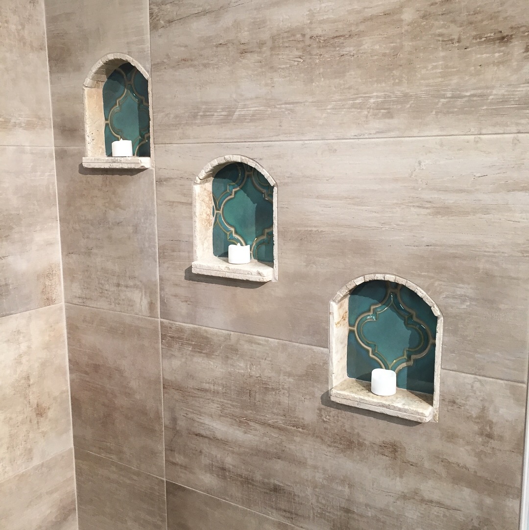 Create storage within your shower with a niche