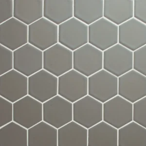 Gray hexagon tiles